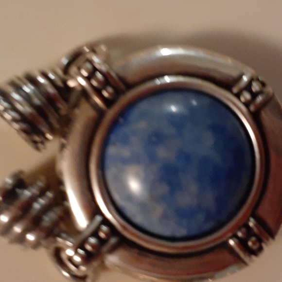 Vintage estate! Sterling silver and lapis 2 in one necklace - Picture 5 of 9
